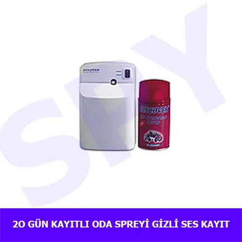 20 Gün Kayıtlı Oda Spreyi Güvenlik Ses Kayıt