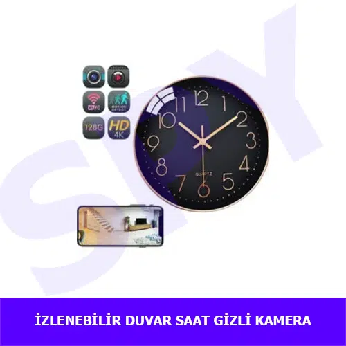 Canlı İzlenebilir Duvar Saat Kamera