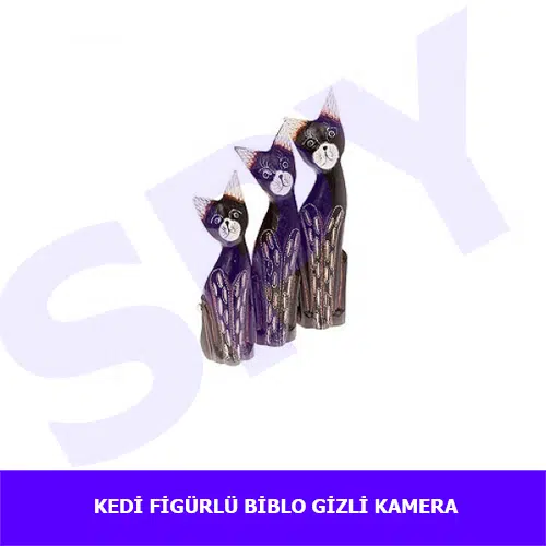 Kedi Figürlü Biblo Güvenlik Kamera