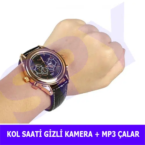 Güvenlik Kol Saat Kamera + Mp3 Çalar