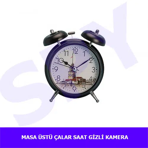 Masa Üstü Çalar Saat Güvenlik Kamera
