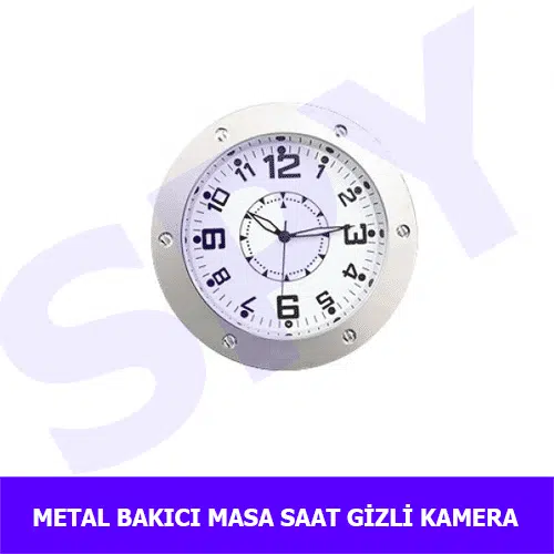 Metal Bakıcı Masa Saat Kamera