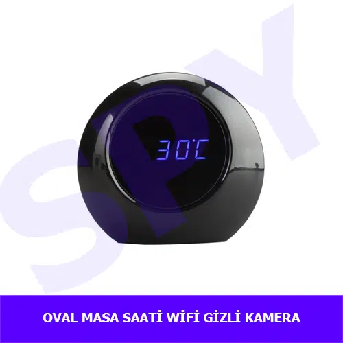 Oval Masa Saati WiFi Güvenlik Kamera