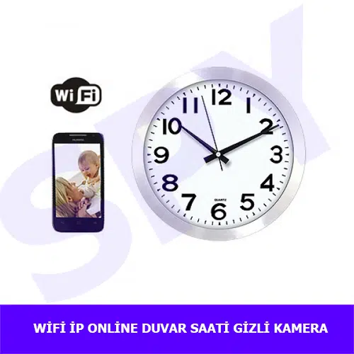 WiFi İP Online Duvar Saati Güvenlik Kamera